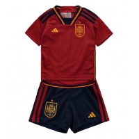 Koszulka piłkarska Hiszpania Strój Domowy dla dzieci MŚ 2022 tanio Krótki Rękaw (+ Krótkie spodenki)